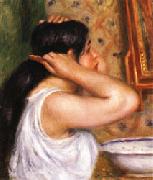 Auguste renoir The Toilette Woman Combing Her Hair Spain oil painting artist